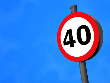 40mph sign