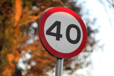 40mph sign